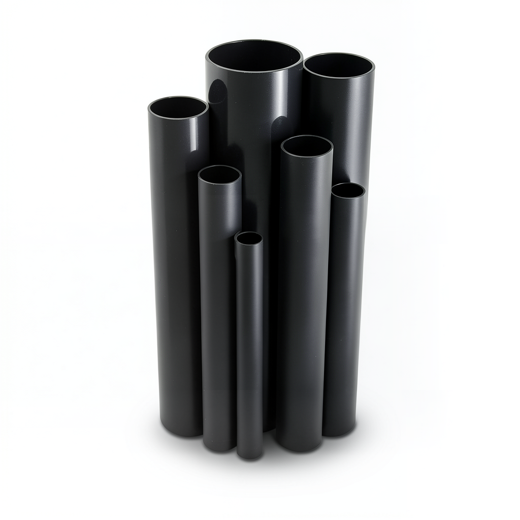 مواسير UPVC ضغط اسمي 17.2 بار مقاس ¼ 1 إنش سمك 2.49 مم لون أسود