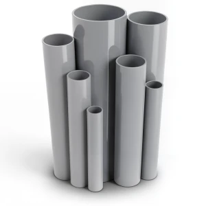 مواسير UPVC ضغط 17.2 بار مقاس ½ 1 إنش سمك 2.84 مم لون رمادي