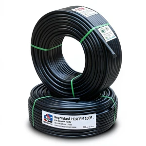 أنابيب HDPE نيبروبلاست PE 100 ضغط 10 بار قطر خارجي 32 مم سمك 1.9 مم لون اسود | نيبروبلاست