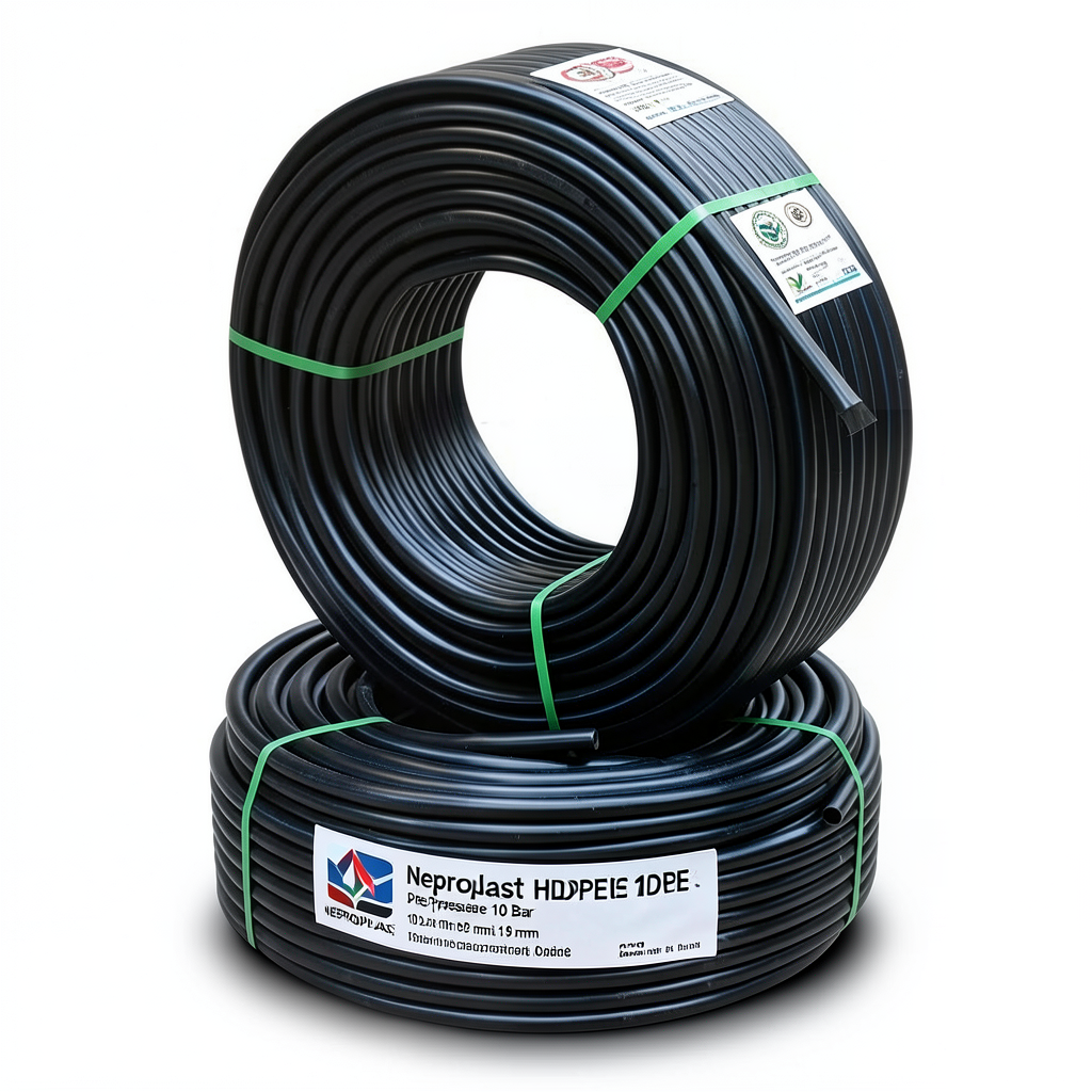 Neproplast HDPE Pipes PE 100 Pressure 10 Bar OD 32 mm Thickness 1.9 mm Black | NEPROPLAST