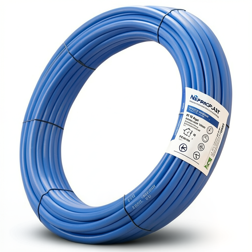 HDPE Pipes PE 100 Pressure 10 Bar 40 mm Diameter 2.4 mm Thickness Blue | NEPROPLAST