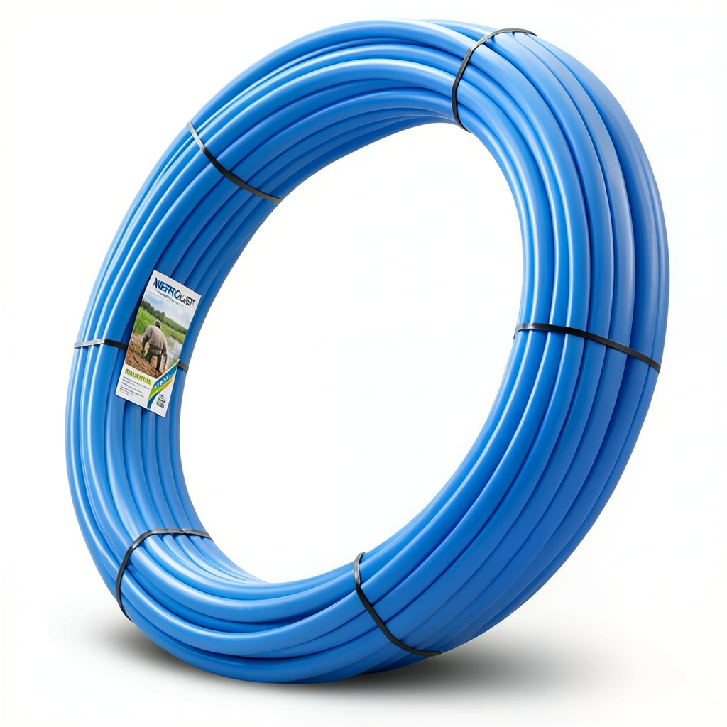 HDPE Pipes PE 100 Pressure 10 Bar 40 mm Diameter 2.4 mm Thickness Blue | NEPROPLAST