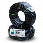 أنابيب HDPE نيبروبلاست PE 100 ضغط 12.5 بار قطر خارجي 63 مم سمك 4.7 مم لون اسود