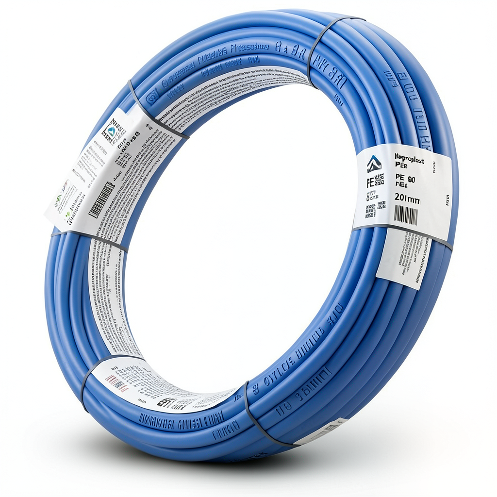 أنابيب HDPE نيبروبلاست PE 80 ضغط 8 بار قطر خارجي 40 مم سمك 2.4 مم لون ازرق | نيبروبلاست