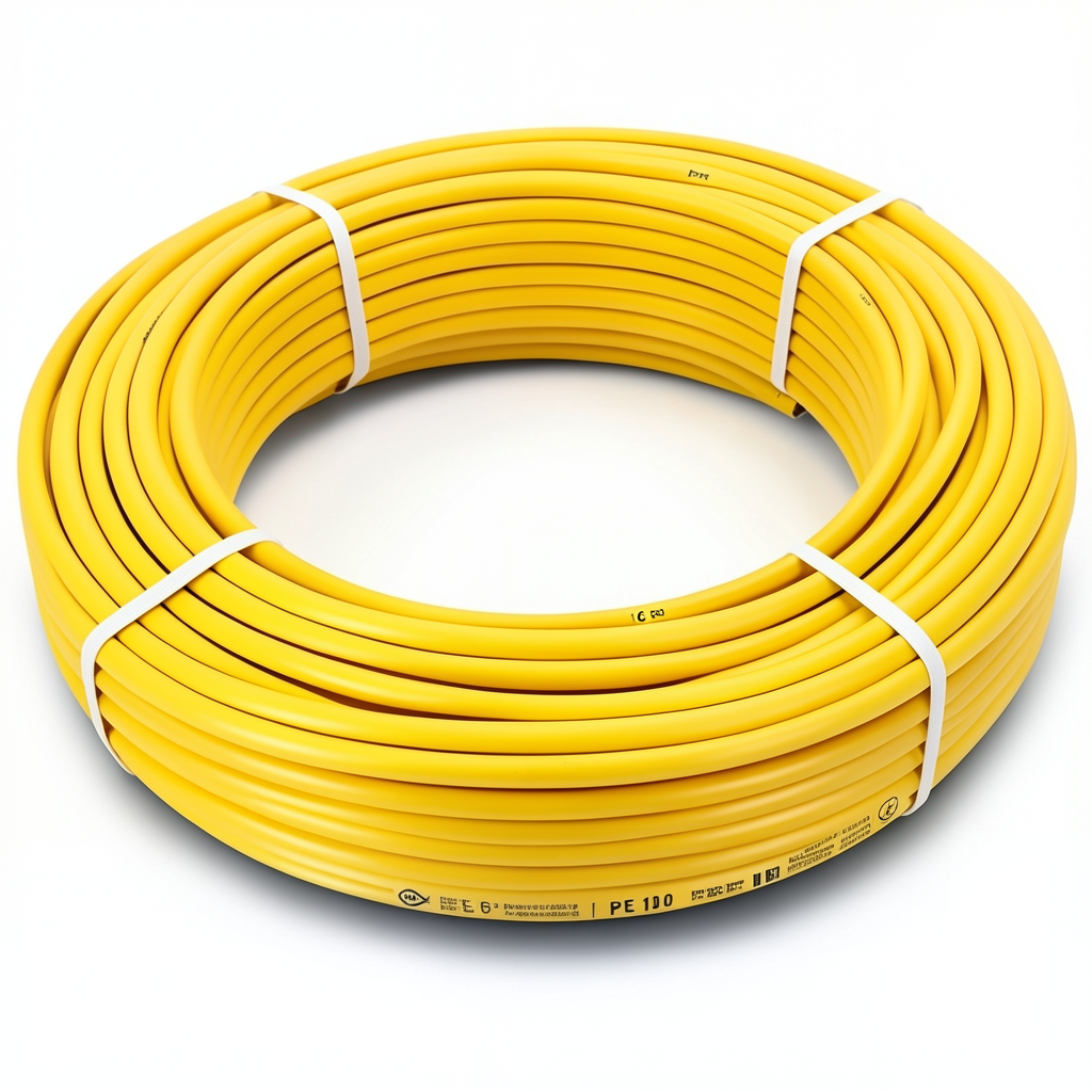 أنابيب HDPE PE 100 ضغط اسمي 16 بار قطر خارجي 25 مم سمك 2.3 مم لون أصفر | نيبروبلاست