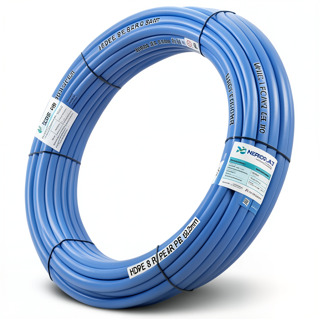 HDPE Pipes PE 80 Pressure 8 Bar Diameter 32 mm Thickness 1.9 mm Blue | NEPROPLAST