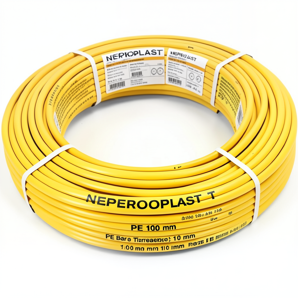 HDPE Pipes PE 100 16 Bar 110 mm Diameter 10 mm Thickness Yellow | NEPROPLAST