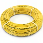 أنابيب HDPE نيبروبلاست PE 100 ضغط 12.5 بار قطر خارجي 50 مم سمك 3.7 مم لون أصفر 