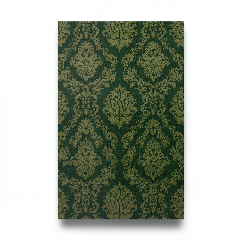 German Classic Wall Covering 10m x 0.53m Dark Green, Model 10288-15
