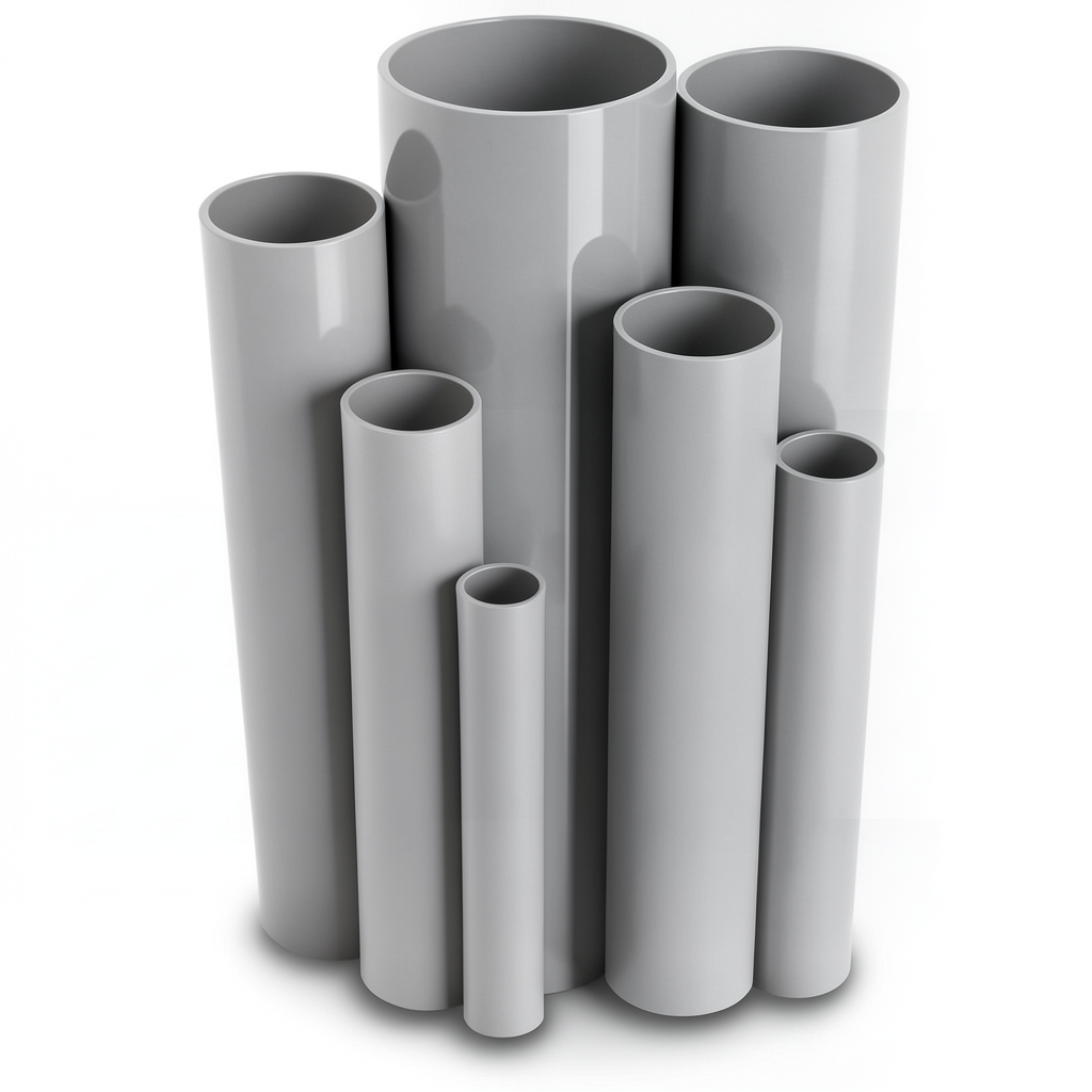 UPVC Pipes 2 Inch Thickness 2.87 mm Pressure 13.8 Bar Gray