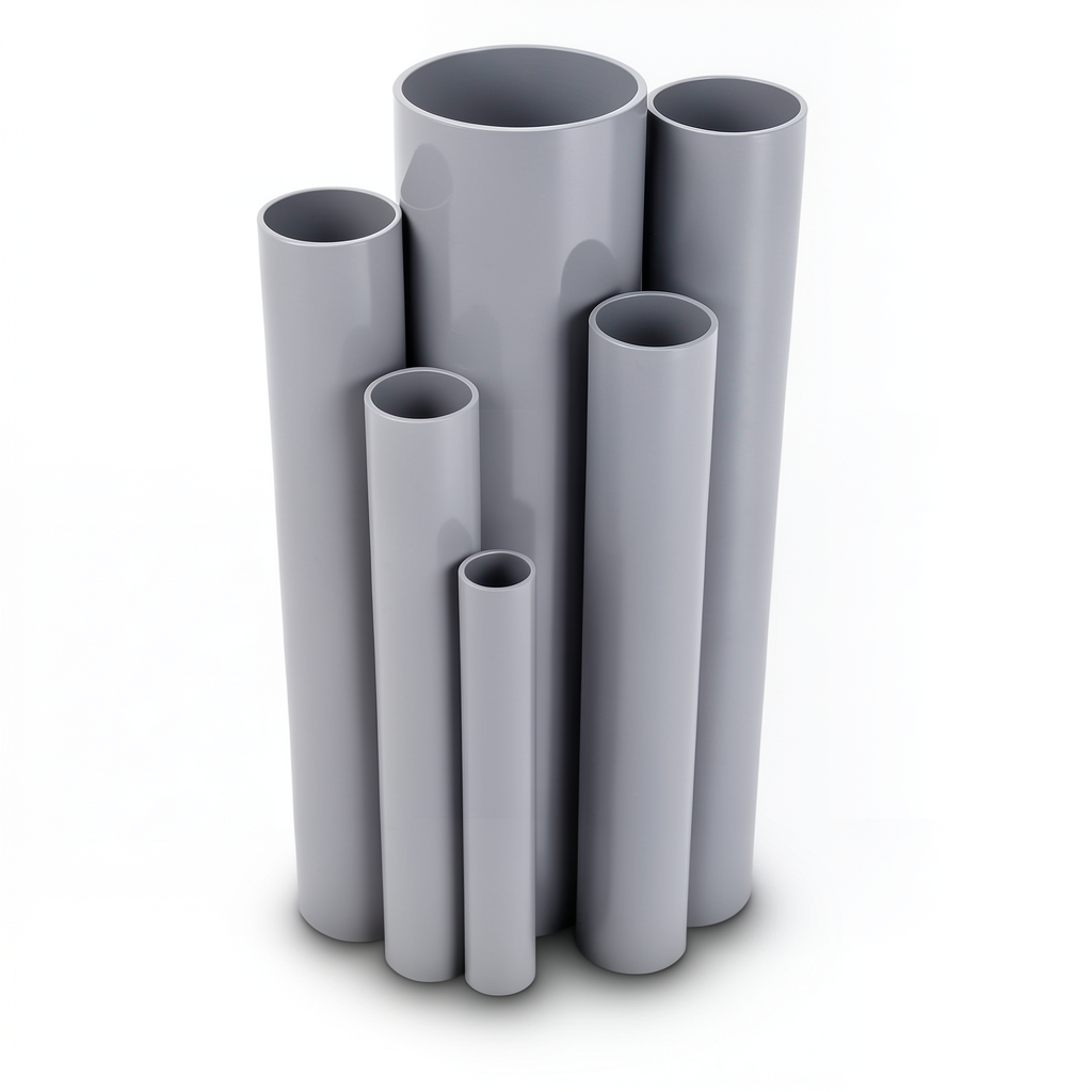 UPVC Pipes 2 Inch Thickness 2.87 mm Pressure 13.8 Bar Gray