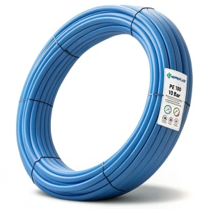 HDPE Pipes PE 100 Pressure 10 Bar 40 mm Diameter 2.4 mm Thickness Blue | NEPROPLAST