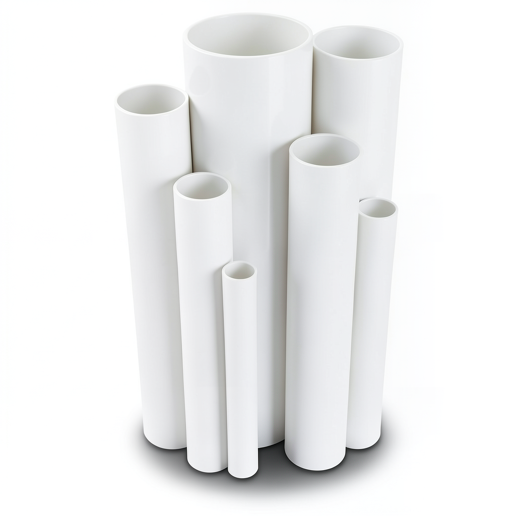 مواسير UPVC ضغط اسمي 17.2 بار مقاس 2 إنش سمك 3.56 مم لون أبيض