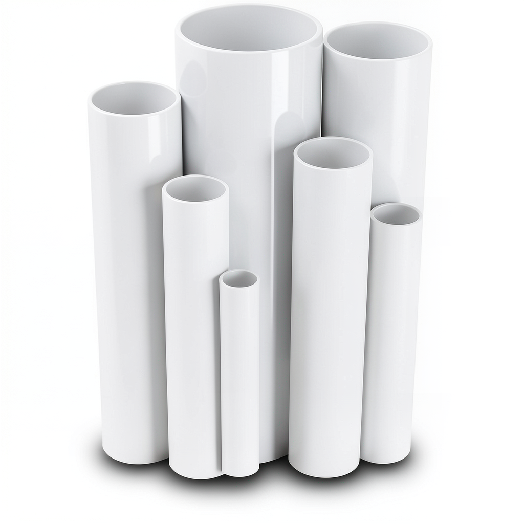 مواسير UPVC ضغط اسمي 17.2 بار مقاس 2 إنش سمك 3.56 مم لون أبيض