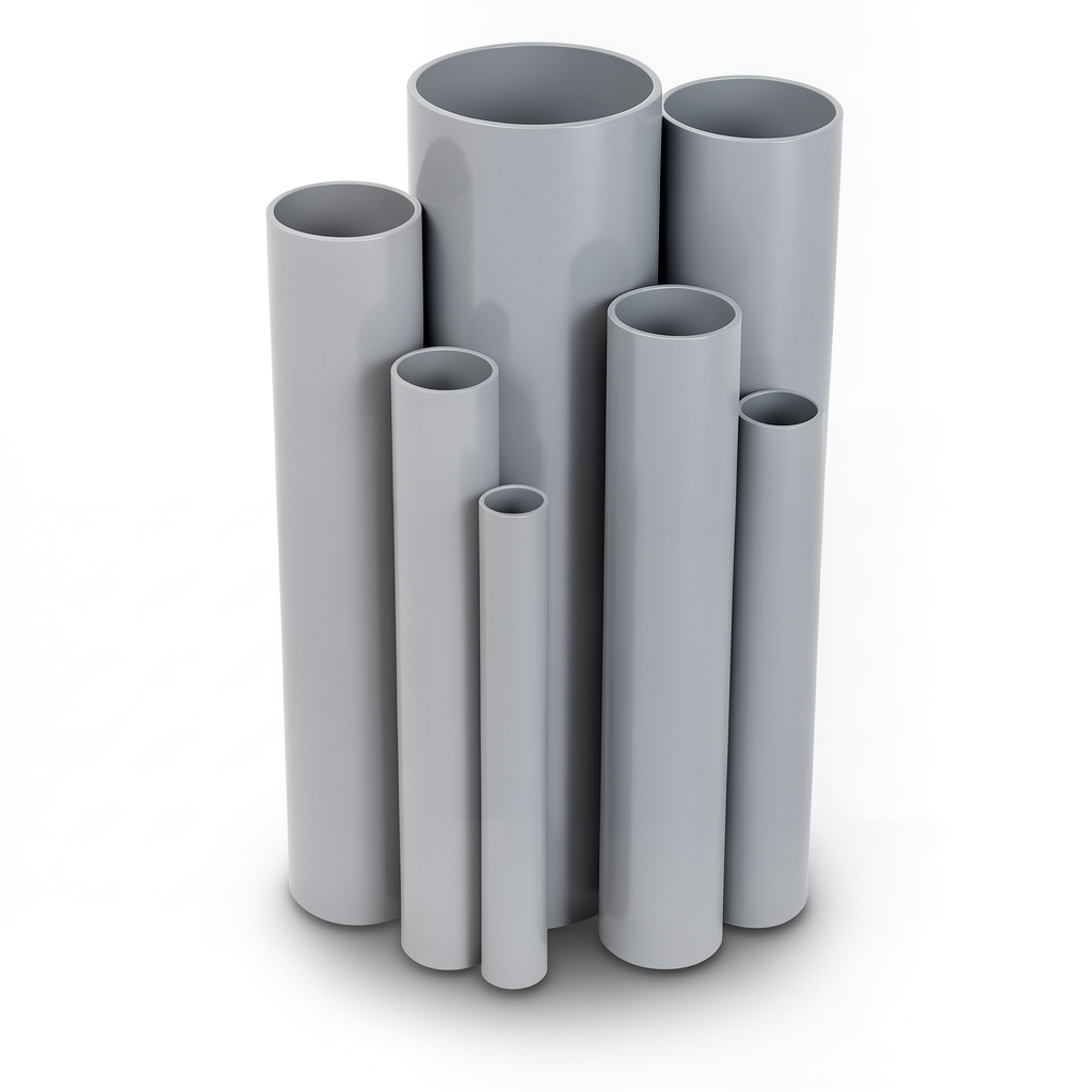 UPVC Pipes 17.2 Bar Pressure 2 Inch Size 3.56 mm Thickness Gray