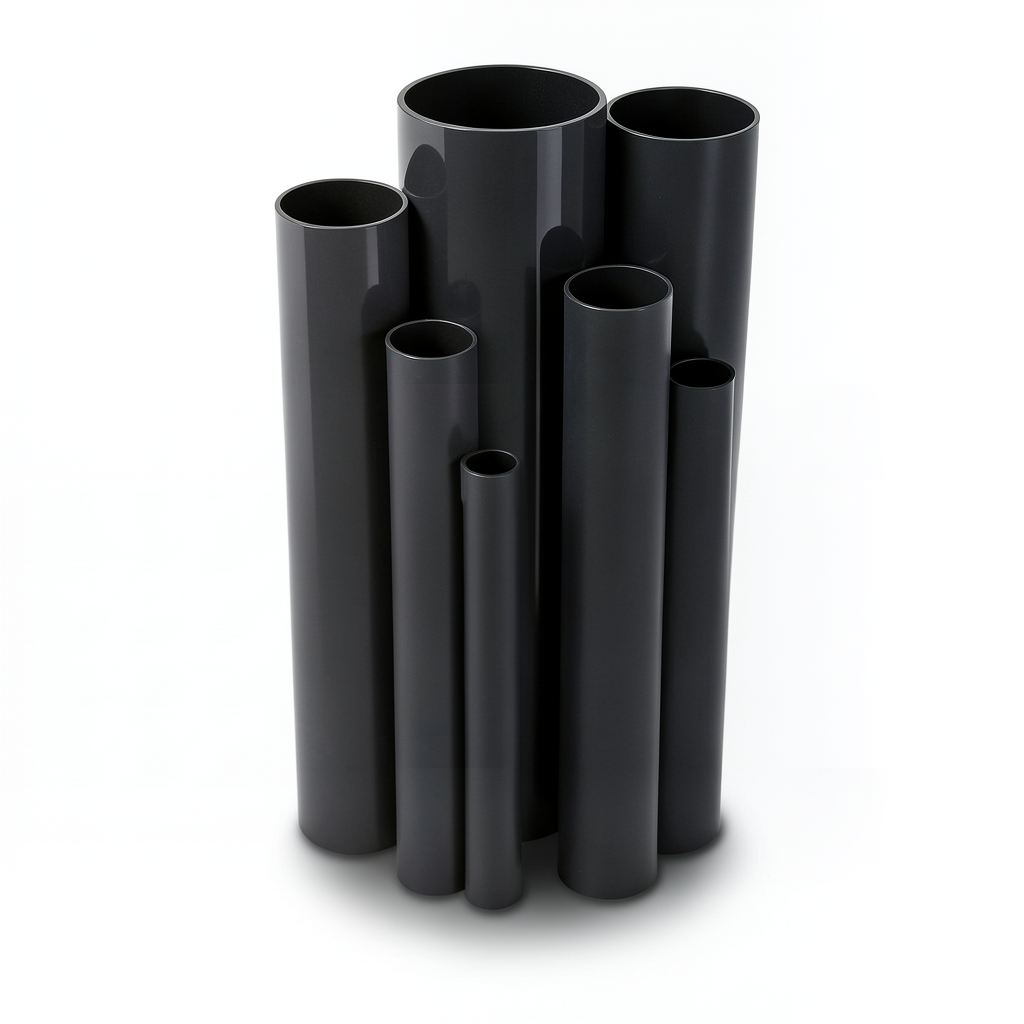 مواسير UPVC مقاس 2 إنش سمك 3.56 مم ضغط 17.2 بار لون اسود