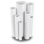 UPVC Pipes 21.7 Bar Pressure 2 Inch Size 4.47 mm Thickness White