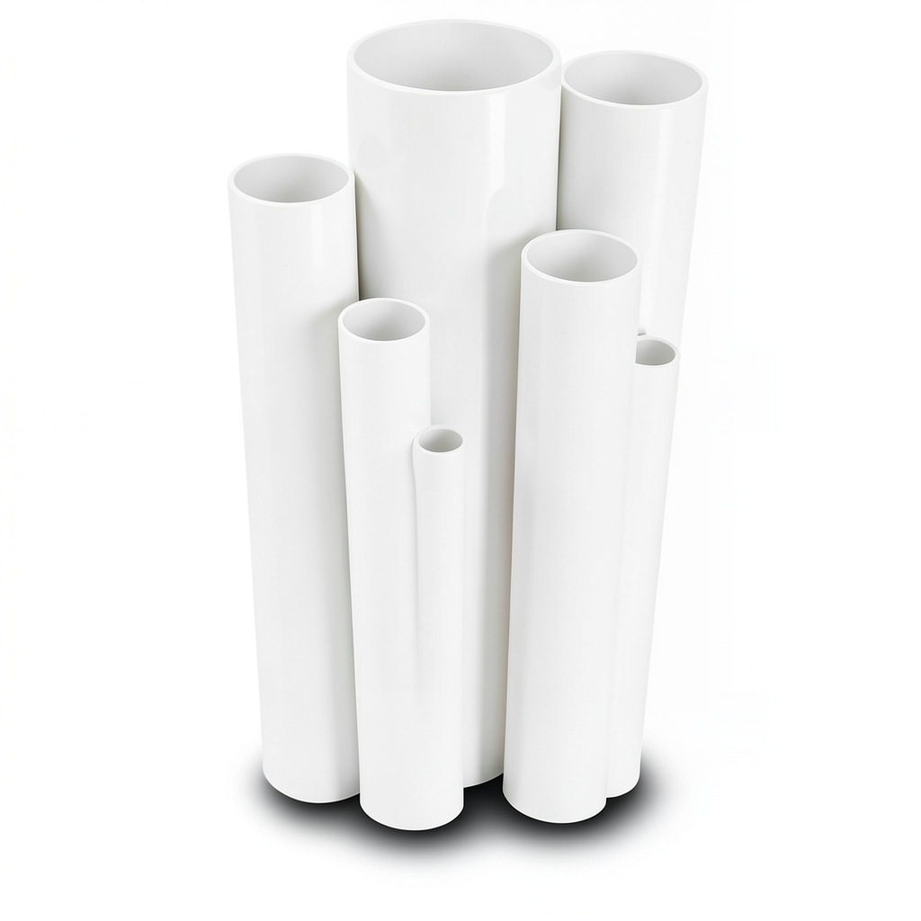 مواسير UPVC مقاس 3 إنش سمك 2.16 مم ضغط 6.9 بار لون أبيض