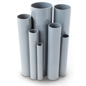 مواسير UPVC ضغط اسمي 21.7 بار مقاس 2 إنش سمك 4.47 مم لون رمادي