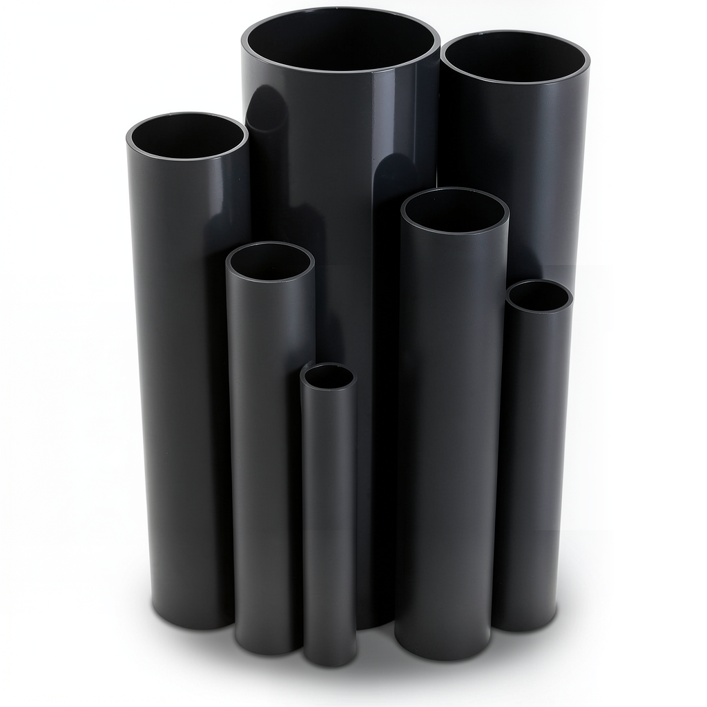مواسير UPVC مقاس 3 إنش ضغط 8.6 بار سمك 2.74 مم لون أسود