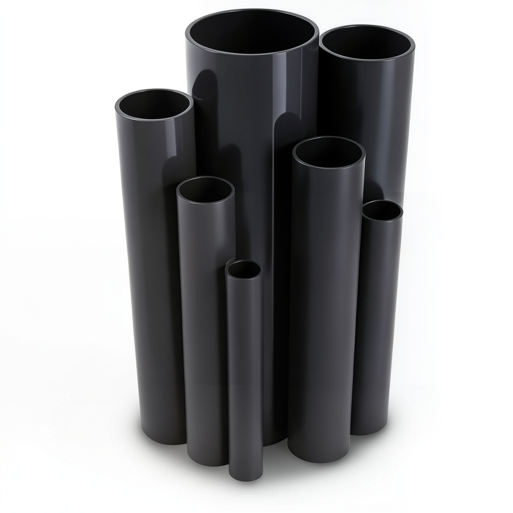 مواسير UPVC مقاس 3 إنش ضغط 8.6 بار سمك 2.74 مم لون أسود