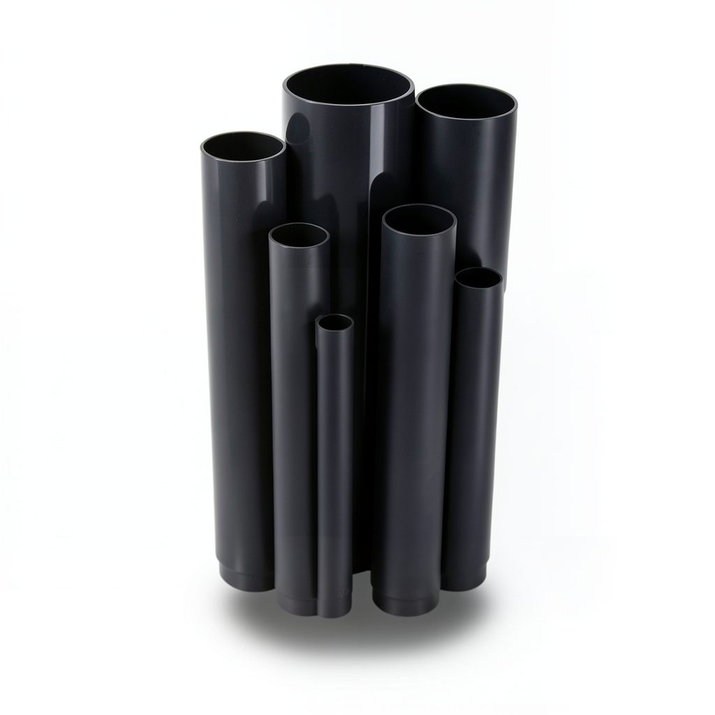 مواسير UPVC ضغط 21.7 بار مقاس 2 إنش سمك 4.47 مم لون أسود