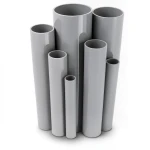 مواسير UPVC مقاس 3 إنش ضغط 8.6 بار سمك 2.74 مم لون رمادي