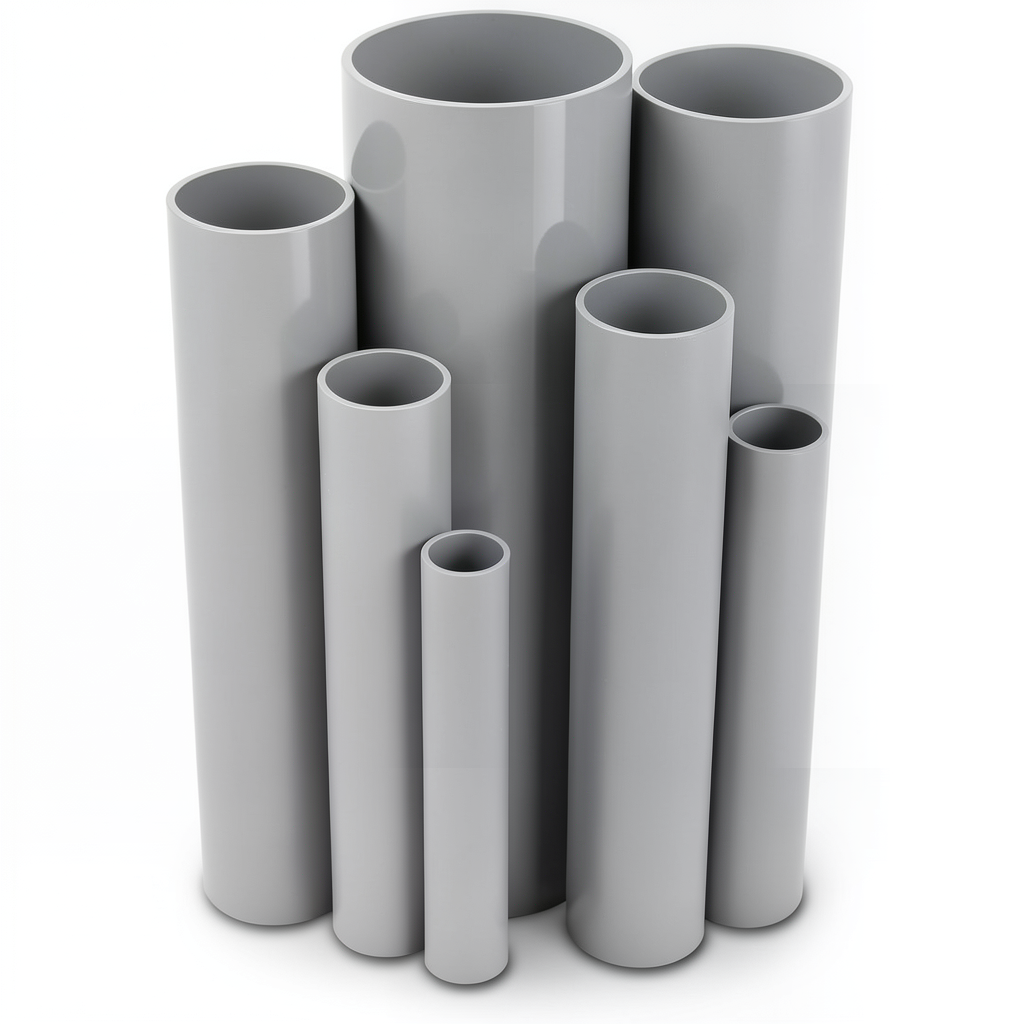 UPVC Pipes 3 Inch Nominal Pressure 8.6 Bar Thickness 2.74 mm Gray