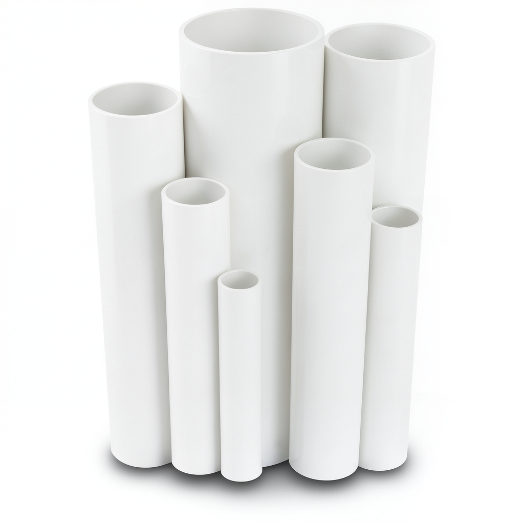 مواسير UPVC مقاس 3 إنش ضغط 11 بار سمك 3.43 مم لون أبيض
