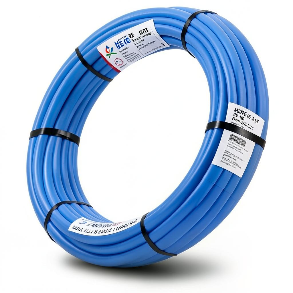 أنابيب HDPE PE 100 ضغط 16 بار قطر خارجي 20 مم سمك 1.9 مم لون أزرق | نيبروبلاست