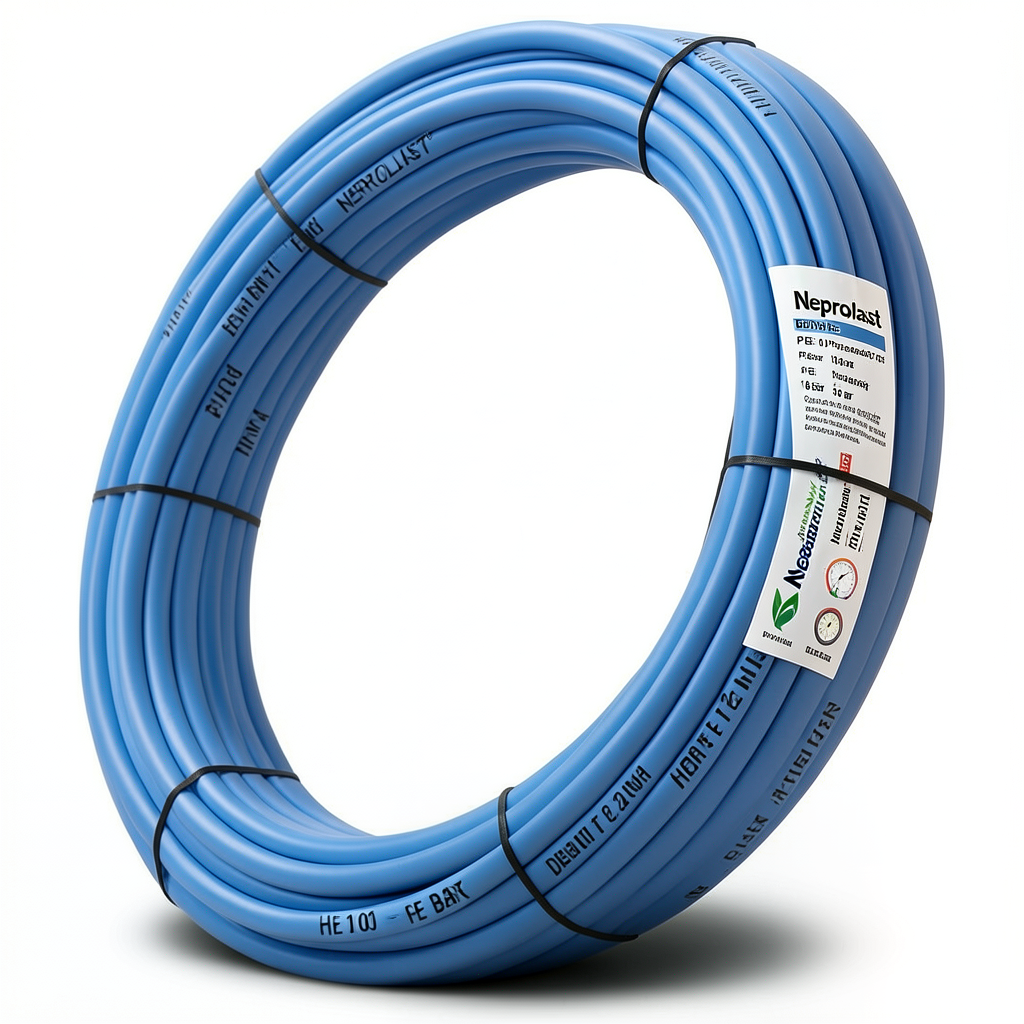 Neproplast HDPE Pipes PE 100 Pressure 16 Bar Diameter 32 mm Thickness 2.9 mm Blue | NEPROPLAST