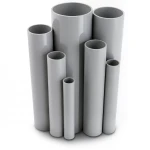 مواسير UPVC مقاس 2 إنش سمك 2.87 مم ضغط 13.8 بار لون رمادي