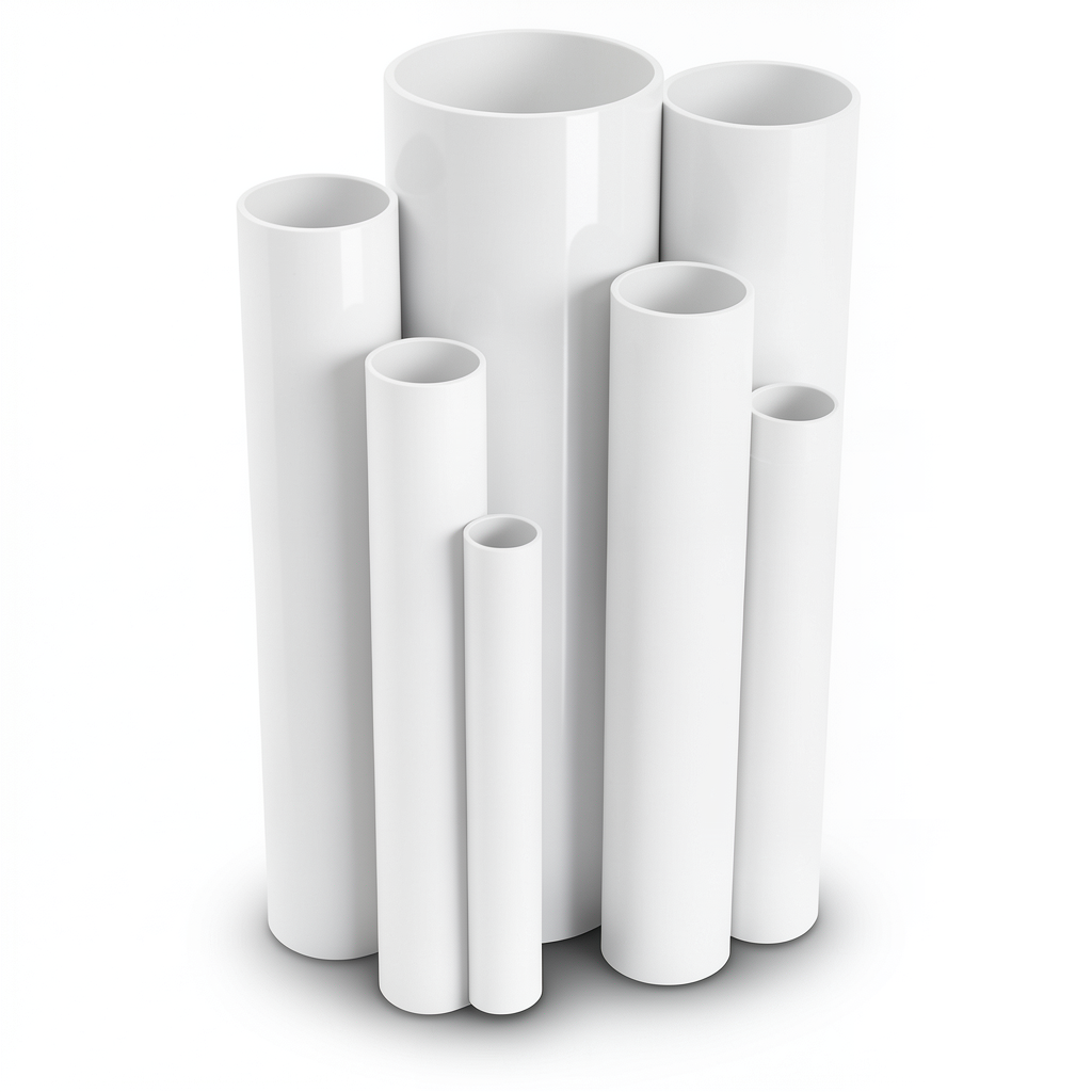 مواسير UPVC ضغط اسمي 17.2 بار مقاس 2 إنش سمك 3.56 مم لون أبيض