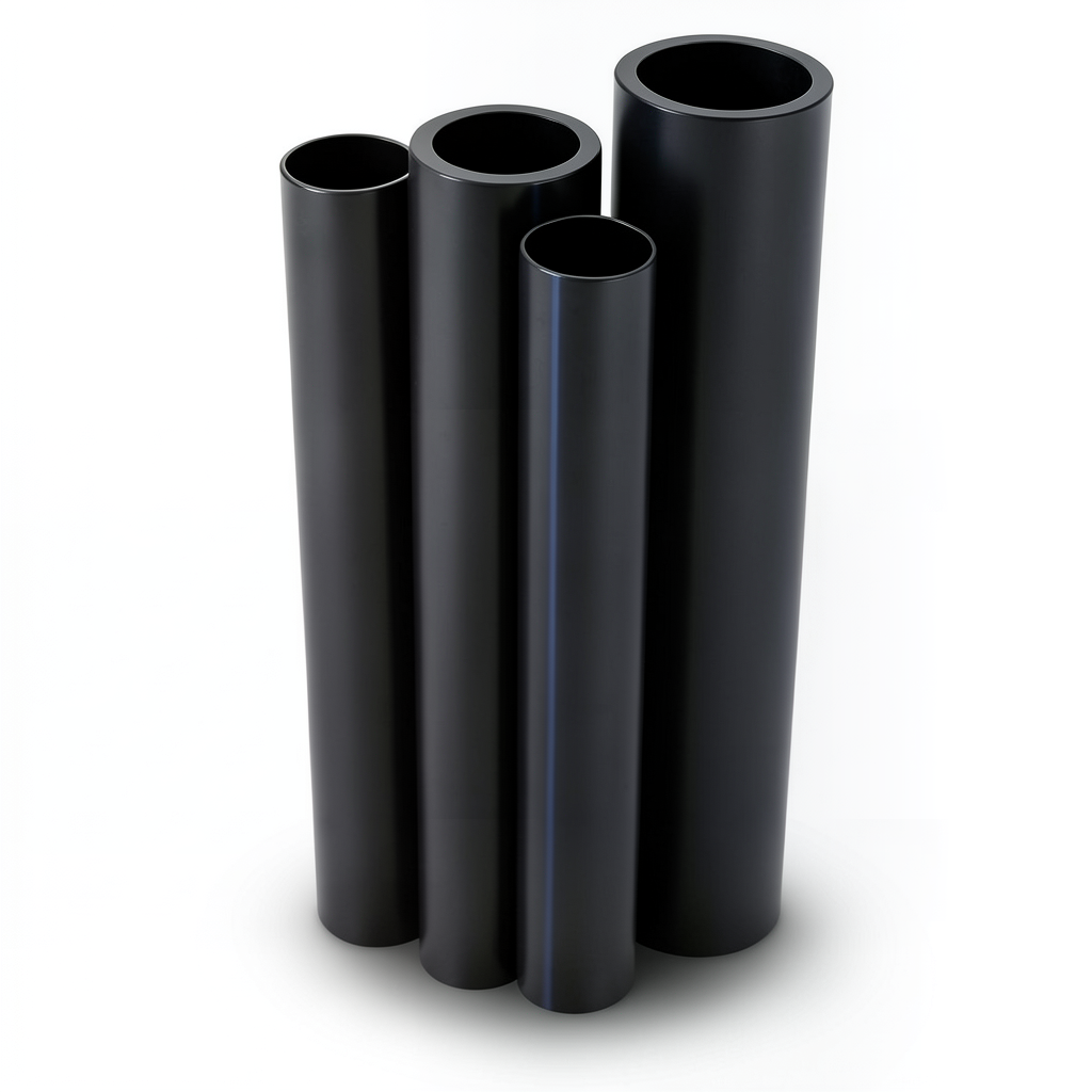 مواسير HDPE PE 100 ضغط 10 بار قطر خارجي 280 مم سمك 16.6 مم لون أسود