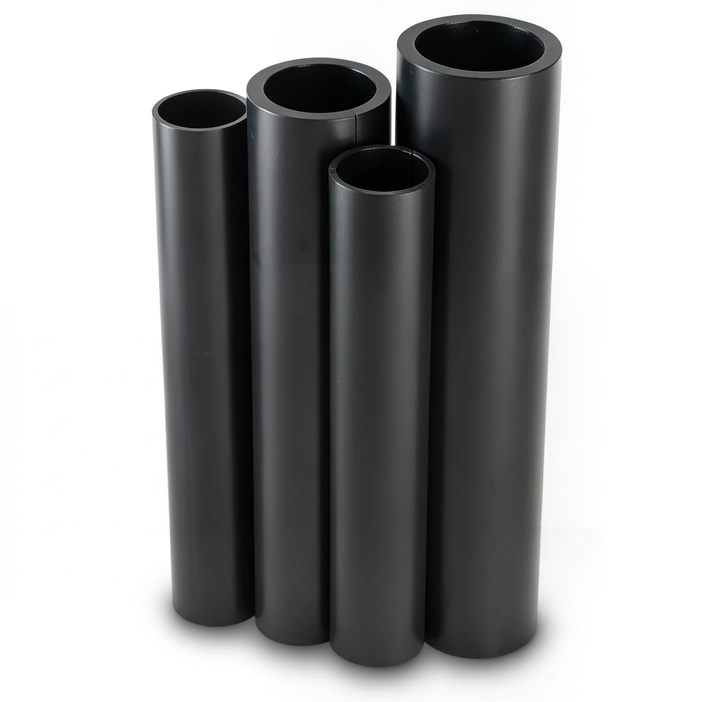 مواسير HDPE PE 100 ضغط 10 بار قطر خارجي 315 مم سمك 18.7 مم لون أسود