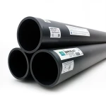مواسير HDPE PE 100 ضغط 16 بار قطر خارجي 200 مم سمك 18.2 مم لون أسود | نيبروبلاست