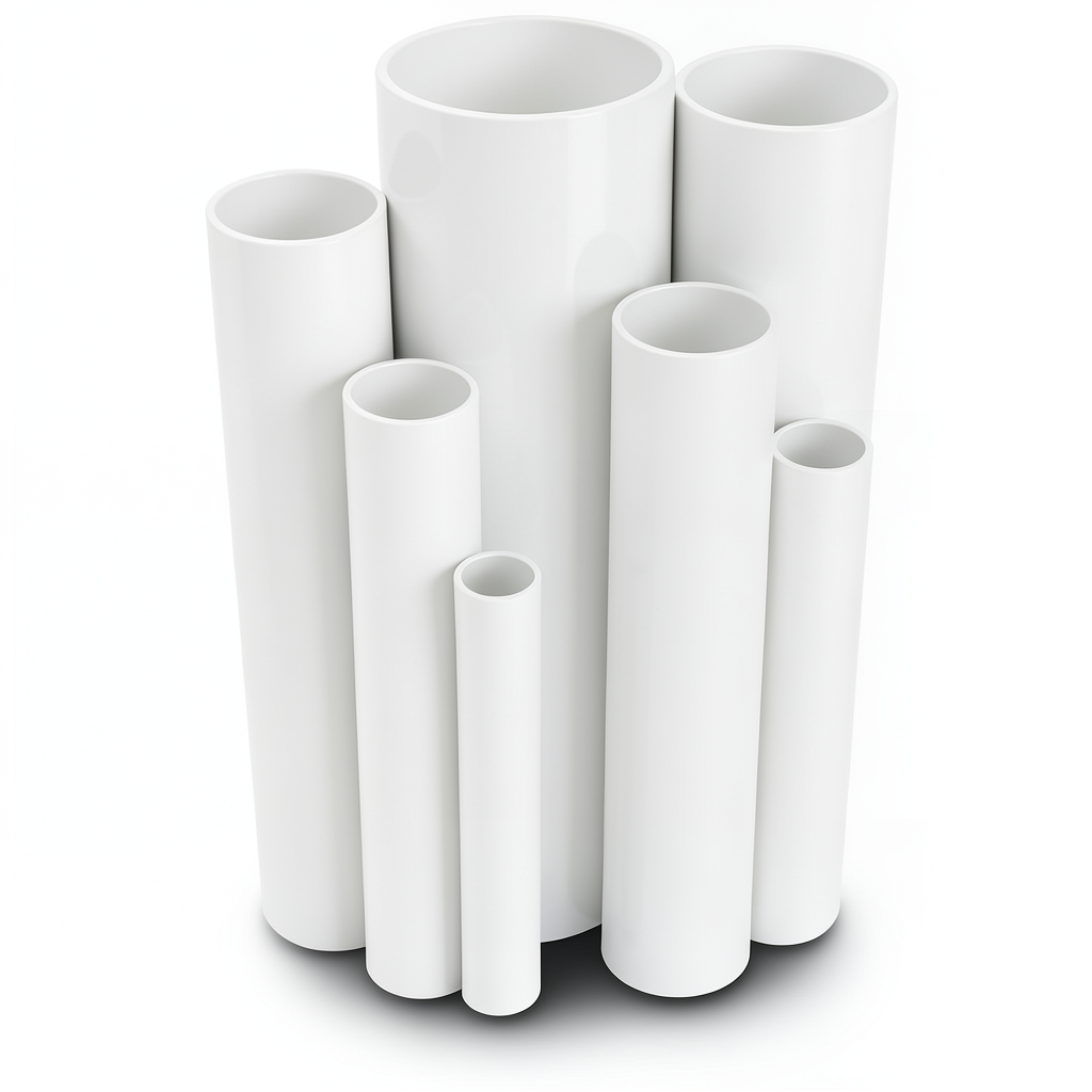 UPVC Pipes 21.7 Bar Pressure 2 Inch Size 4.47 mm Thickness White