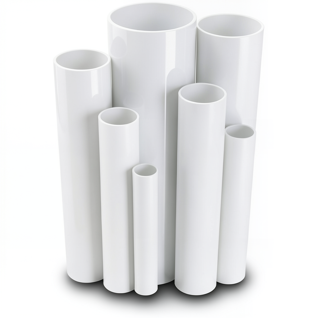 مواسير UPVC مقاس 3 إنش سمك 2.16 مم ضغط 6.9 بار لون أبيض