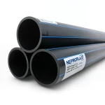 مواسير HDPE PE 100 ضغط 16 بار قطر 280 مم سمك 25.4 مم لون أسود | نيبروبلاست