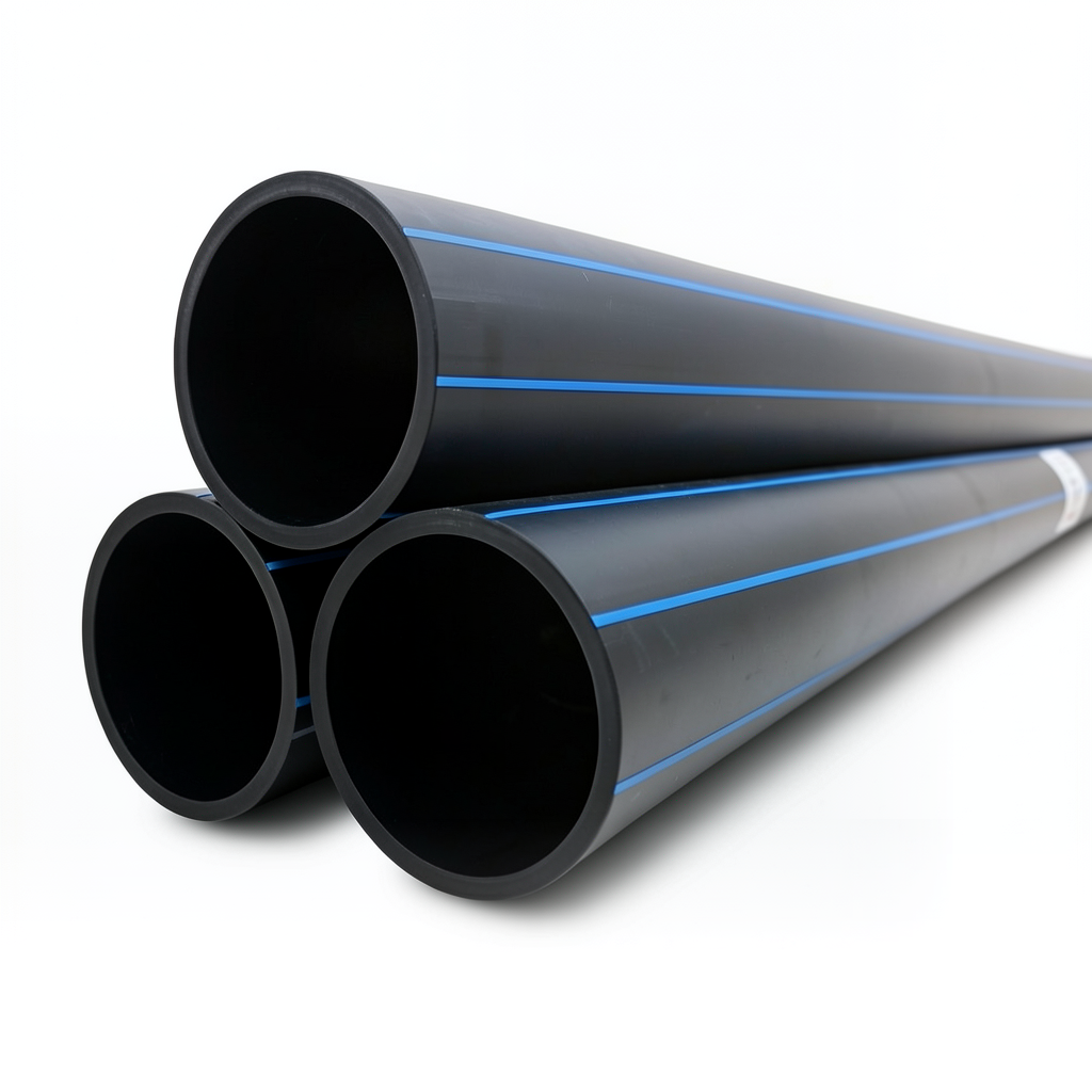 مواسير HDPE PE 100 ضغط 16 بار قطر خارجي 500 مم سمك 45.4 مم لون أسود | نيبروبلاست