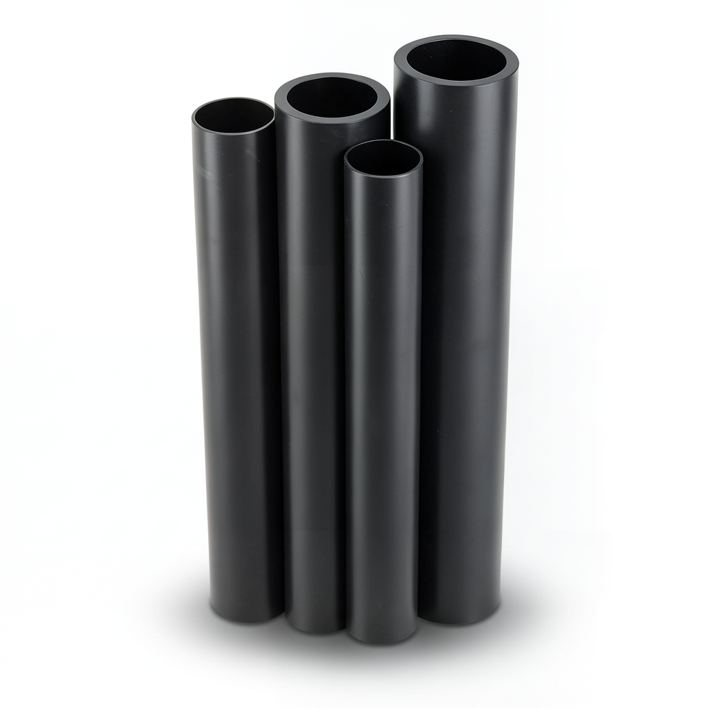 أنابيب HDPE PE 80 ضغط 8 بار قطر خارجي 1200 مم سمك 67.9 مم لون أسود