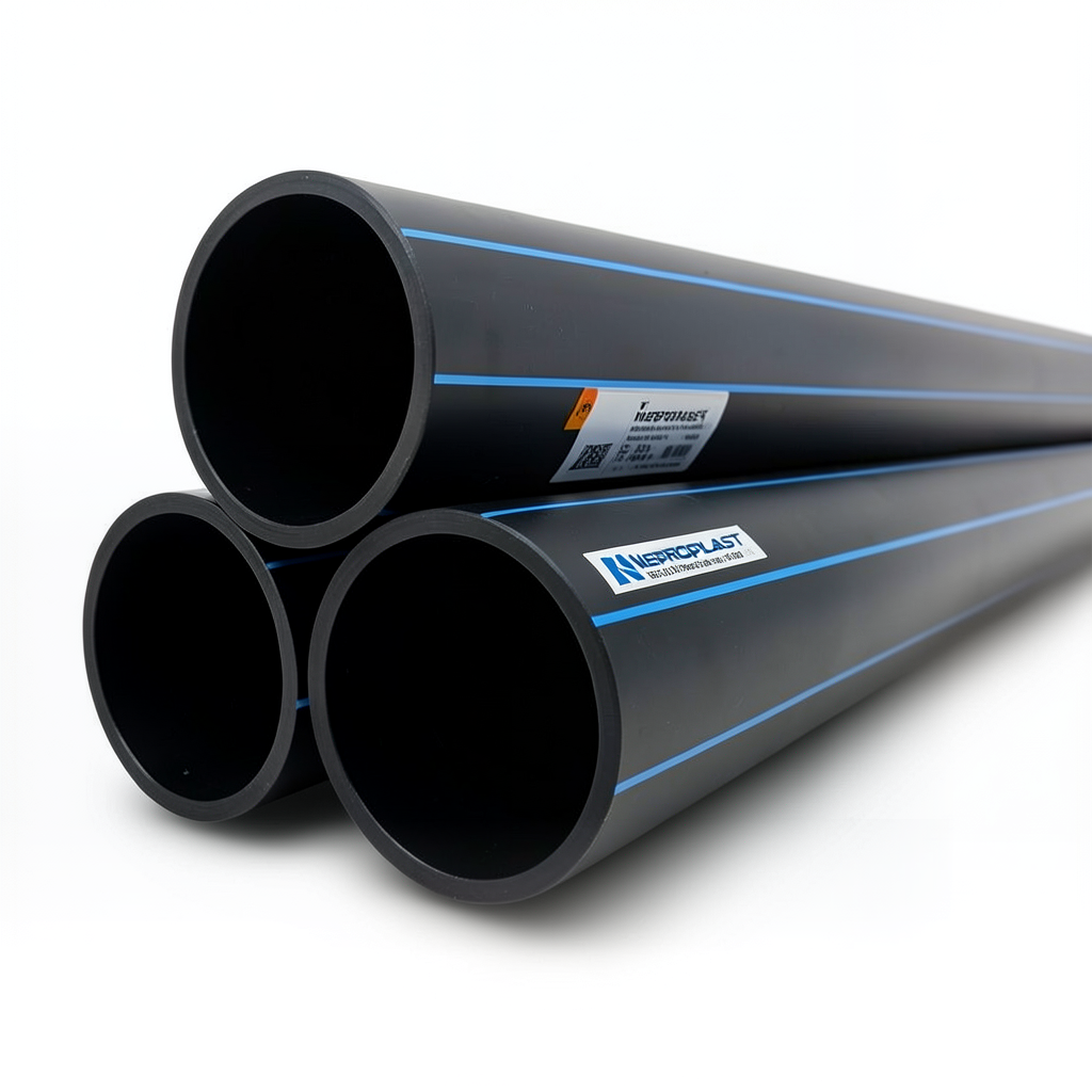 Neproplast HDPE Pipes PE 100 Pressure 16 Bar Outside Diameter 630 mm Thickness 57.2 mm Black | NEPROPLAST
