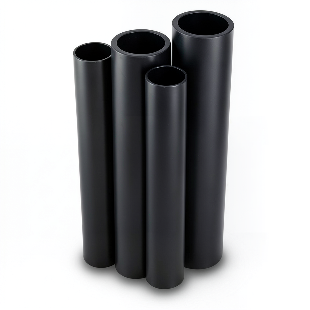 أنابيب HDPE PE 80 ضغط 8 بار قطر خارجي 1400 مم سمك 82.4 مم لون أسود