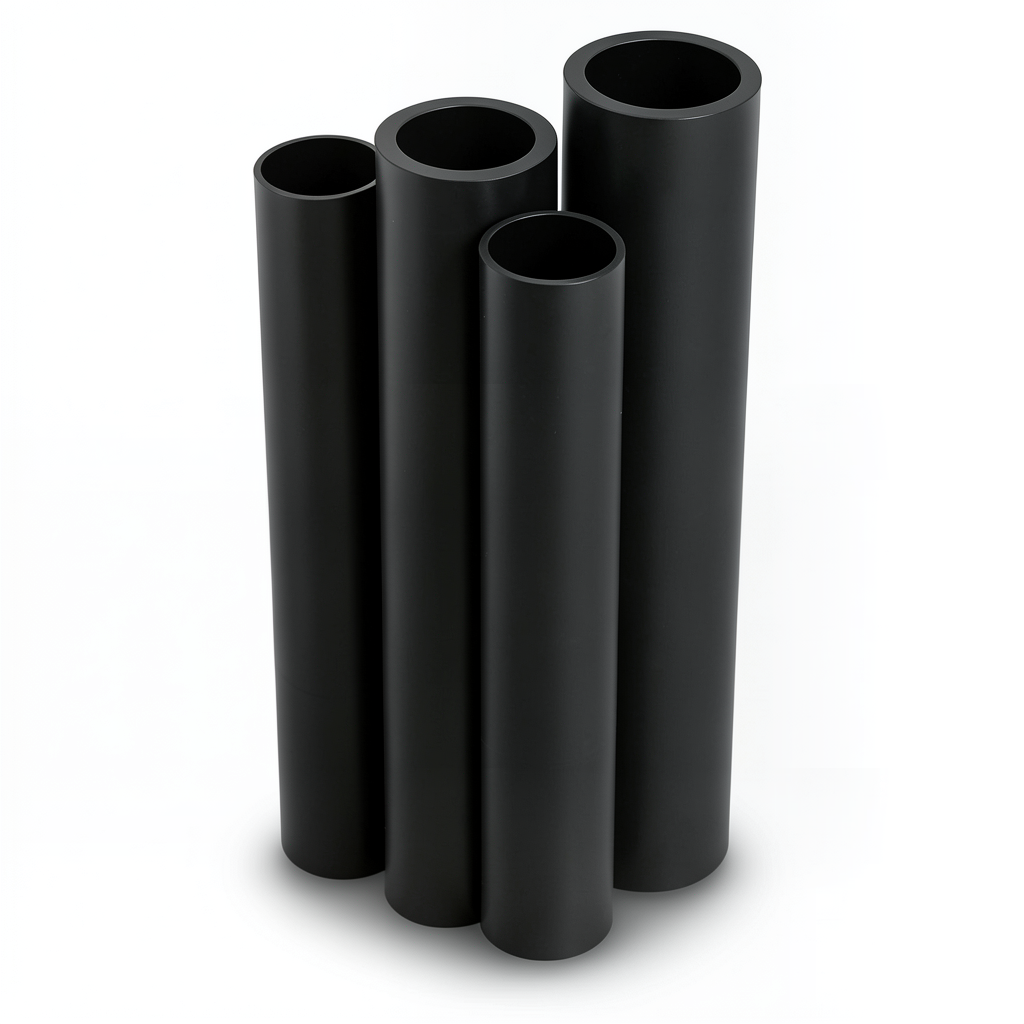 HDPE Pipes PE 80 Pressure 8 Bar Outside Diameter 1600 mm Thickness 94.1 mm Black