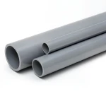 مواسير UPVC ضغط 6 بار قطر خارجي 125 مم سمك 3.7 مم لون رمادي