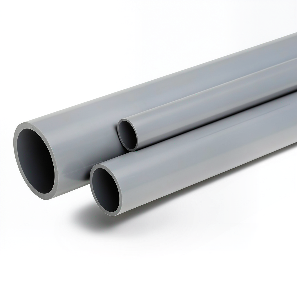 UPVC Pipes Nominal Pressure 6 Bar Outside Diameter 140 mm Thickness 4.1 mm Gray