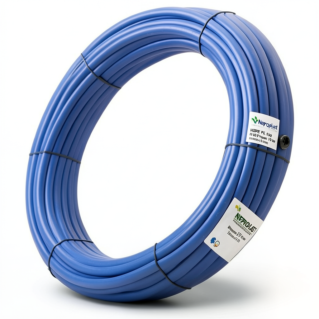 أنابيب HDPE نيبروبلاست PE 100 ضغط 16 بار قطر 32 مم سمك 2.9 مم أزرق | نيبروبلاست