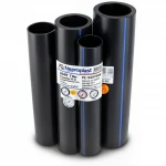 مواسير HDPE  نيبروبلاست PE 100 ضغط 6 بار قطر خارجي 500 مم سمك 18.2 مم لون اسود