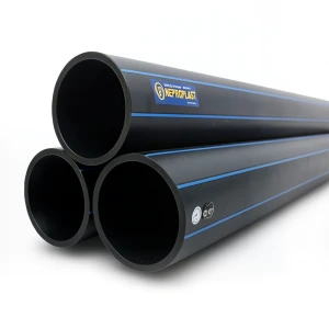 مواسير HDPE PE 100 ضغط 16 بار قطر خارجي 200 مم سمك 18.2 مم لون أسود | نيبروبلاست