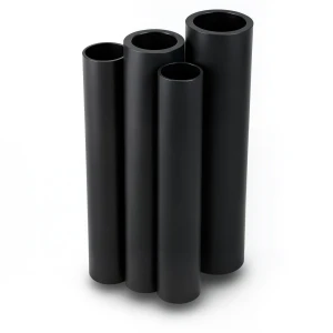 مواسير HDPE بولي ايثيلين عالي الكثافة PE 100 ضغط 12.5 بار قطر خارجي 400 مم سمك 29.4 مم أسود